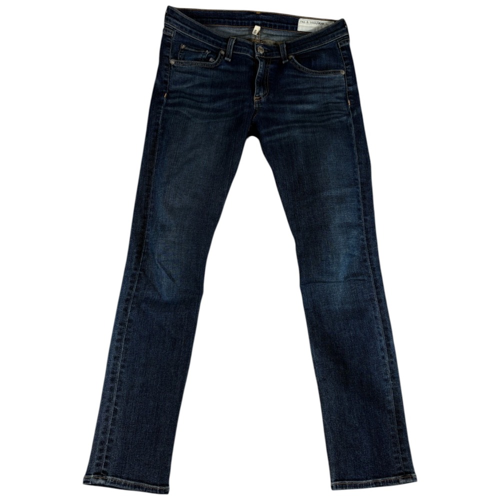 Rag & Bone Jeans Capri Jeans Womens 29 Blue Denim Cotton Logo Slim Fit Dark Wash